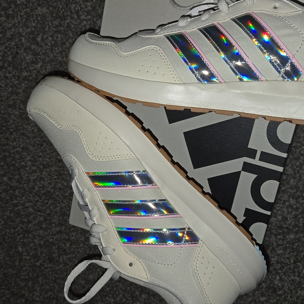 New adidas RUN 60 J unisex size 7y=8.5 womens - Picture 7 of 9